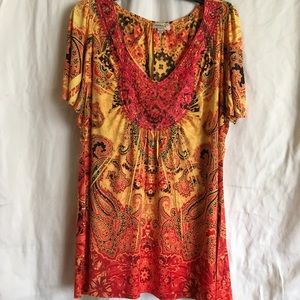 One World Multi Color Top